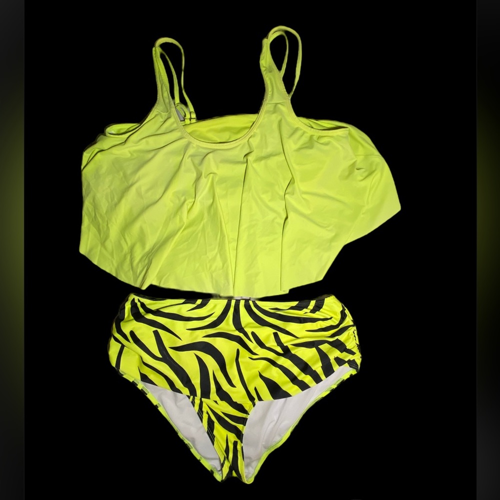 Neon Two Piece Swimsuit